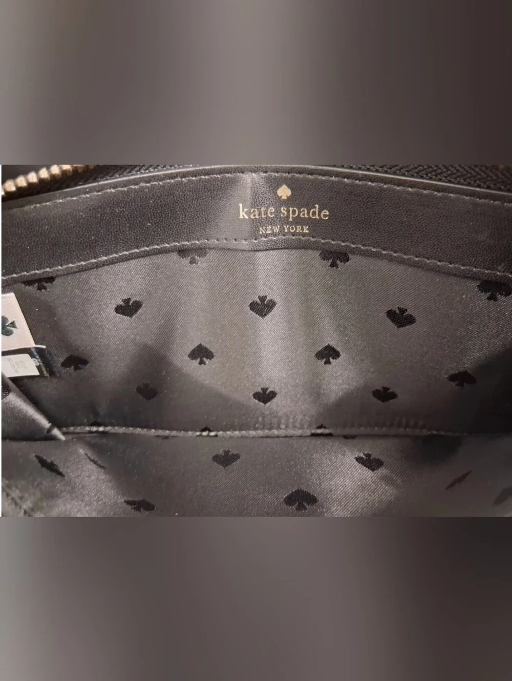 KateSpade Staci Colorblock Large Continental Wallet Beige/Black Saffiano Leather